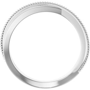 14K White Gold Polished Freeform Ring Size 7