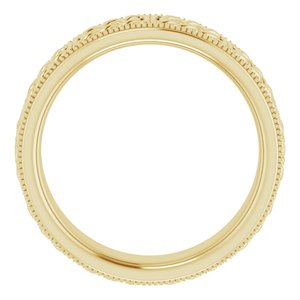 14K Yellow Or White Or Rose Gold Or Sterling Silver Or Platinum 6 mm Celtic-Inspired Band