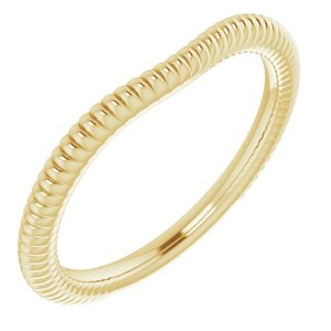 14K Yellow Gold Polished Matching Band Size 7