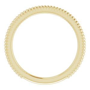 14K Yellow Gold Polished Matching Band Size 7
