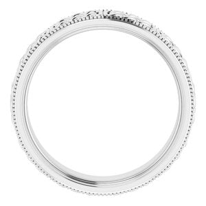 14K Yellow Or White Or Rose Gold Or Sterling Silver Or Platinum 6 mm Celtic-Inspired Band