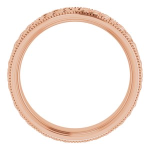 14K Yellow Or White Or Rose Gold Or Sterling Silver Or Platinum 6 mm Celtic-Inspired Band