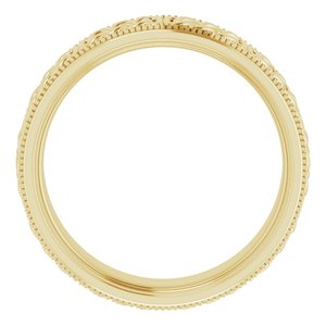 14K Yellow Or White Or Rose Gold Or Sterling Silver Or Platinum 6 mm Celtic-Inspired Band