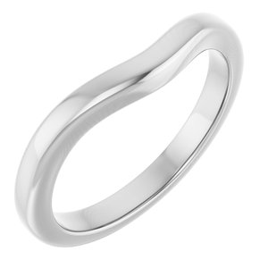 14K White Gold Oval All Sizes Polished Matching Band