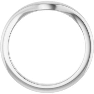 14K White Gold Oval All Sizes Polished Matching Band