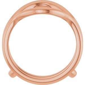 14K Rose Gold Polished Curved Metal Ring Guard Size 7