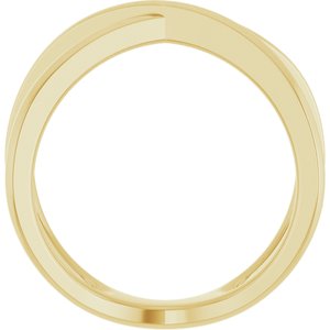 14K Yellow Gold Criss-Cross Ring Size 10.5