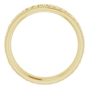 10K Or 14K Yellow Or White Gold 6 mm Celtic-Inspired Band