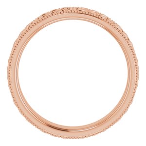 14K Rose Gold 6 Mm Polished Celtic-Inspired Band Size 11