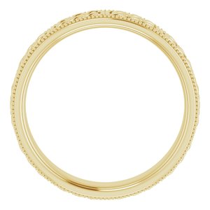 14K Yellow Gold 6 Mm Polished Celtic-Inspired Band Size 12