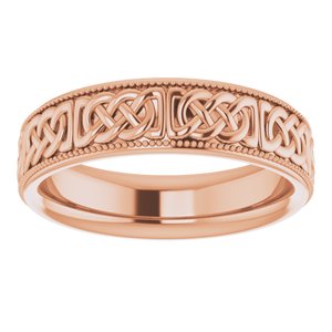 14K Yellow Or White Or Rose Gold Or Sterling Silver Or Platinum 6 mm Celtic-Inspired Band