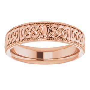 14K Yellow Or White Or Rose Gold Or Sterling Silver Or Platinum 6 mm Celtic-Inspired Band