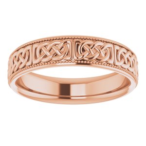 14K Yellow Or White Or Rose Gold Or Sterling Silver Or Platinum 6 mm Celtic-Inspired Band