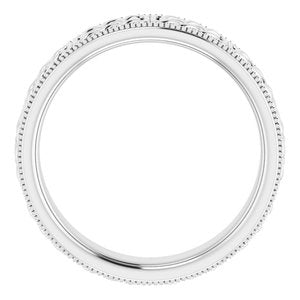 14K Yellow Or White Or Rose Gold Or Sterling Silver Or Platinum 6 mm Celtic-Inspired Band