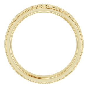 14K Yellow Or White Or Rose Gold Or Sterling Silver Or Platinum 6 mm Celtic-Inspired Band