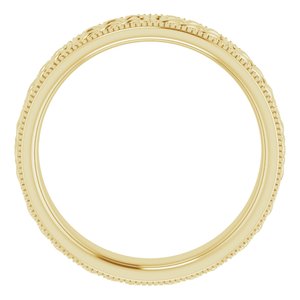 14K Yellow Or White Or Rose Gold Or Sterling Silver Or Platinum 6 mm Celtic-Inspired Band