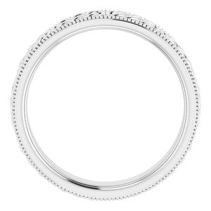 14K Yellow Or White Or Rose Gold Or Sterling Silver Or Platinum 6 mm Celtic-Inspired Band