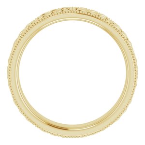 14K Yellow Or White Or Rose Gold Or Sterling Silver Or Platinum 6 mm Celtic-Inspired Band