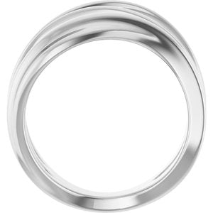 Sterling Silver Polished Negative Space Ring Size 7