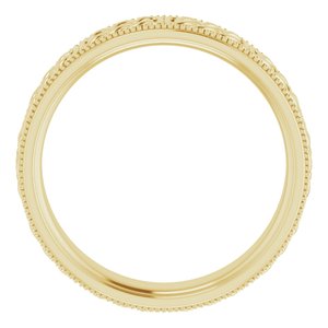 14K Yellow Or White Or Rose Gold Or Sterling Silver Or Platinum 6 mm Celtic-Inspired Band