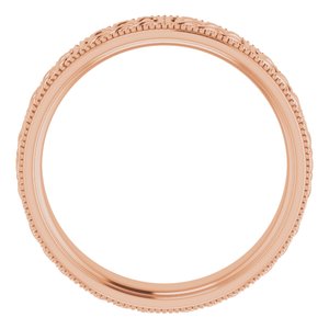 14K Yellow Or White Or Rose Gold Or Sterling Silver Or Platinum 6 mm Celtic-Inspired Band