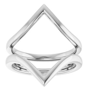 14K White Gold Polished Ring Guard Size 7