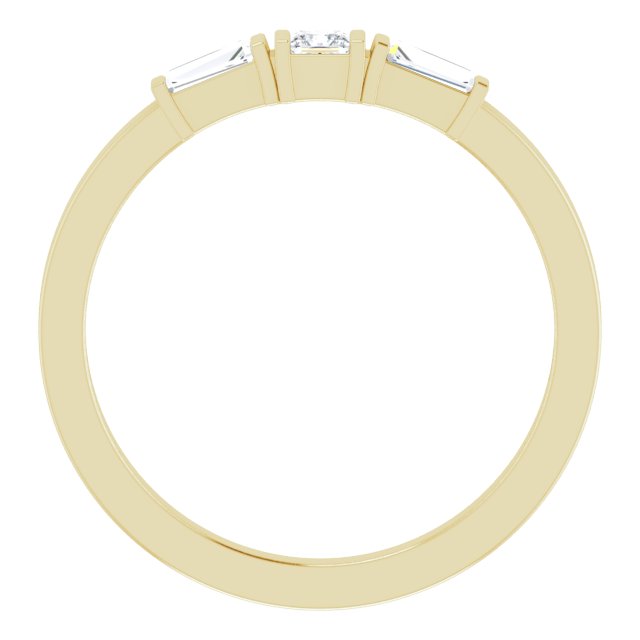 14K Yellow Or White Gold Square 2.5 X 2.5 Mm Polished 1/5 Ctw Natural Diamond Ring, Size 7