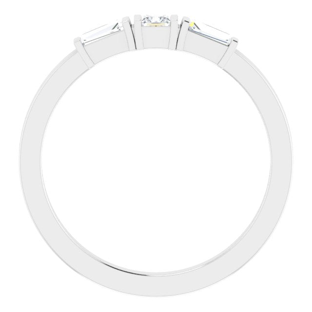 14K Yellow Or White Gold Square 2.5 X 2.5 Mm Polished 1/5 Ctw Natural Diamond Ring, Size 7