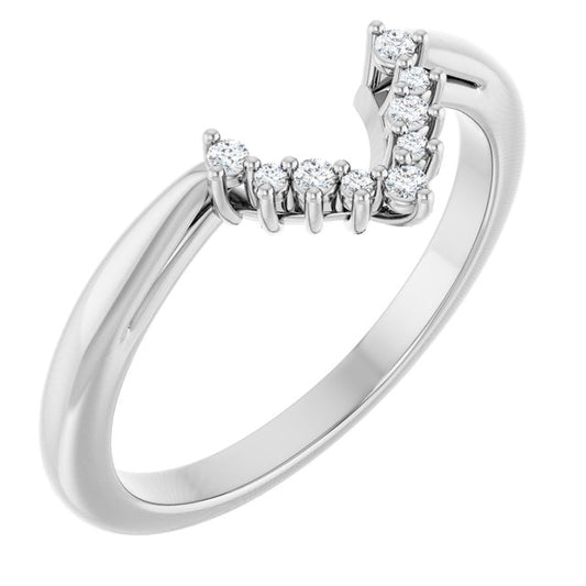 14K White Or Yellow Or Rose Gold Marquise 8 X 4 Mm Si2-Si3, Ghi Polished .06 Ctw Natural Diamond Matching Band, Size 7