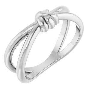 Sterling Silver Polished Knot Ring Size 7