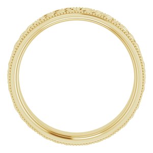 14K Yellow Gold 6 Mm Polished Celtic-Inspired Band Size 11.5