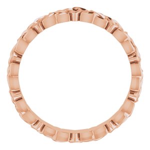 14K Rose Gold Celtic-Inspired Band Size 7