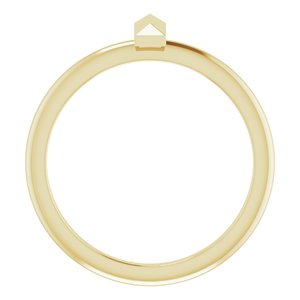 14K Yellow Gold Polished Stackable Bar Ring Size 7