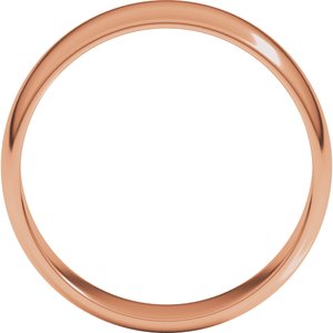 10K Rose Gold 6 Mm Standard Lightweight Half Round Light Band