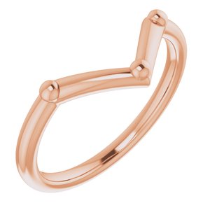 14K Rose Gold Polished Geometric Ring Size 7