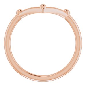 14K Rose Gold Polished Geometric Ring Size 7