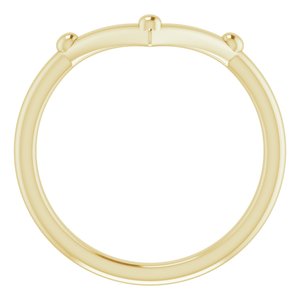 14K Yellow Gold Polished Geometric Ring Size 7