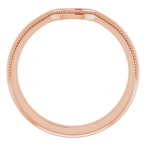 14K Rose Gold Polished Matching Band Size 7