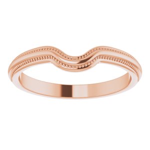 14K Rose Gold Polished Matching Band Size 7