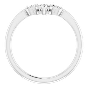 14K White Gold Polished Matching Band Size 7