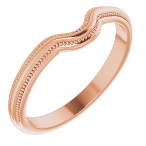 14K Rose Gold Polished Matching Band Size 7