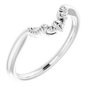 14K White Gold Polished Matching Band Size 7