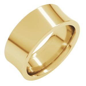 14K Yellow Or White Or Rose Gold Comfort-Fit Concave Band