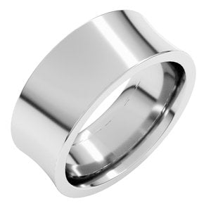 Platinum 8 Mm  Concave Comfort Fit Band Size 9