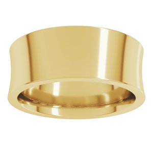 14K Yellow Or White Or Rose Gold Comfort-Fit Concave Band