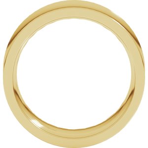 14K Yellow Or White Or Rose Gold Comfort-Fit Concave Band
