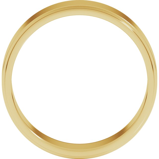 18K Yellow Or White Gold Standard Stepped-Edge Flat Band