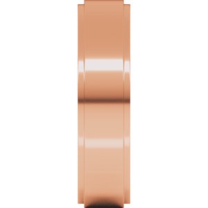 18K Yellow Or White Or Rose Gold Stepped-Edge Flat Band