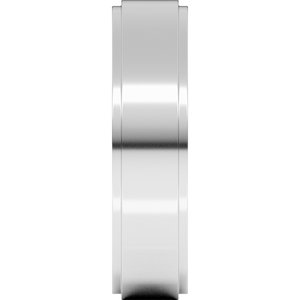 Continuum Sterling Silver Stepped-Edge Flat Band