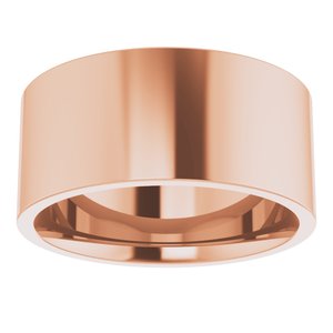 18K Yellow Or White Or Rose Gold Lightweight Comfort-Fit Flat Band